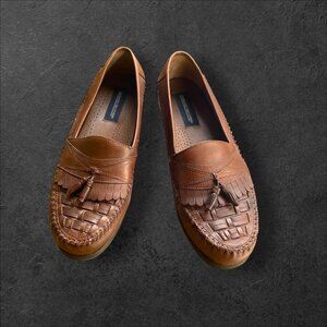 Brown leather Giorgio Brutini Loafers with Tassels Size 11.5 Wide